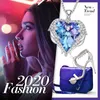 CDE Dames Zilveren Kleur Verfraaid met Crystals Ketting Angel Wings Heart Hanger Valentines Gift