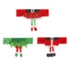 Рождественский стул Cover Santa Claus Belt Chood Cools Gristmas Elf Girl юбка стул украшения W-00927