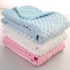 Swaddling nascido térmico térmico fleece cobertor inverno sólido conjunto de cama de algodão colcha bebê cama infantil swaddle wrap 220209