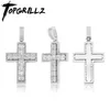 Topgrillz Hip hop Haute Qualité Collier Pendentif Croix Glafe Out Full Micro Pave Cubic Zirconia Pendentif Mode Bijoux pour cadeau X0509