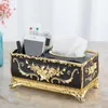 Tissue Boxes & Napkins European-style Luxury Creative Fashion Pumping Box High-end Net Red Desktop Coffee Table Storage Decoration