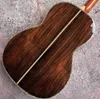 Guitare acoustique de forme OOO en cèdre massif avec reliure en érable