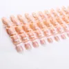 False unhas 48pcs Natural French Fake Nail Press em dicas de capa completa de acrílico curto, incluindo 12 tamanhos Prud22