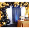 110pcs Balloon Arc Arch Kit Chrome Gold Latex Black Ballons Black Hawaiian Parti Hawaiian Ballons d'anniversaire Globos Décoration 210626