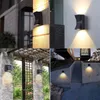 LED kvadratisk vägglampa 5W 10W singel dual huvud veranda väggar sconce ac110v 220v inomhus utomhus landskap ljus belysning dekoration trädgård staket ljus