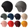 Beanies Fashion Warm Knit Hat With Ear Flap Winter For Men Women Skull Caps Outdoor Working Sport Cycling5199300