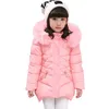 Girls Coat Fur Hoodies Coats Outerwear Solid Color Childrens' Jacket Winter Children's Clothing 6 8 10 12 14 210916