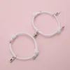 Magnetic Couples Bracelets Love Lock Key Charm Mutual Attraction Relationship Matching Friendship Rope Bracelet Jewelry