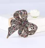 Black Color Rhinestone Bow Brooches for Women Large Bowknot Brooch Pin Vintage Fashion Jewelry Winter Accessories GC787