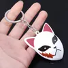 Anime Demon Slayer KIMETSU No Yaiba Kamado Nezuko Sabito Makomo Masque Fox Masque Alliage Chaînes à chaîne Chaîne Bague Accessoires