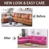 Solid Color Sofa Covers voor Woonkamer Polyester Moderne Elastische Corner Couch Cover Snipcovers 1/2/3/4 Seele 211102