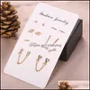 Stud JewelStud Luokey Women Star Heart Oku kolczyki z dhinestone dziewczęta Rainbow Color Crystal Ear Studs BIJOUX Układanie Masowe biżuteria D.