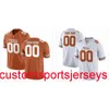 Szyte męskie kobiety Młodzież Longhorns Pomarańczowy White NCAA Koszulka piłkarska Niestandardowy Numer Nazwa XS-5XL 6XL