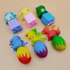 NEW!!Cartoon gift box flip cute pet dinosaur egg pinch toy decompression vent