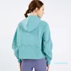 Luxo-Zipper Sweater Mulheres Hoodie Loose Moda Casaco de Lazer Running Yoga Casual Thicken Gym Roupas