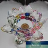 Glasblock Lotusblume Metall Kerzenhalter Feng Shui Home Decor Großer Teelichtständer Halter Kerzenständer Fabrikpreis Expertendesign Qualität Neuester Stil Original