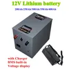 Batterie lithium-ion Rechargeable 12V, 200ah, 250ah, 300ah, 350ah, 400ah, BMS 12V, 200a, pour panneau solaire de vélo de bateau électrique + chargeur 20a