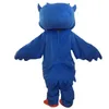 Halloween azul coruja mascote traje de alta qualidade animais anime anime caráter carnaval unisex adultos outfit vestido de festa de aniversário de Natal