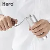 HERO Portable Manual Coffee Grinder 420 Stainless Steel Burr Grinder Durable Coffee Bean Maker Mini Coffees Milling 15g Capacity 210309