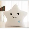 LED Flash Light Hold Pillow Fem Star Dock Plush Djur Fyllda Leksaker 40cm Lighting Present Barn Julklapp Fylld Plush Toy 270 U2