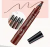 Groothandel 5 Kleuren 4 Punten Wenkbrauwpotlood Liquid Brow Pencil Donkerbruin Microblading Wenkbrauwen Waterproof Tattoo Pen Cosmetische