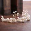 Hair Clips & Barrettes Trendy Gold Pearl Wedding Tiara Hairwear Woman Jewelry Handmade Crystal Hairband Headwear Bride Accessories Gift Desi