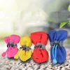 4 pièces/ensemble anti-dérapant imperméable hiver chien chaussures pluie neige bottes chaussures épais chaud pour petits chats chiens chiot chien chaussettes chaussons