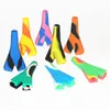 Y shaped 2 Joints Smoking Bubble Pipes Travel Mini Silicone Hand Bubbler Cigarette Filter glass bowl pieces for bongs