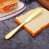 Épandeur à beurre multi-usage avec couteau à beurre en acier inoxydable Fentes de déchiquetage à bord dentelé Facile à tenir pour pain beurre fromage confiture RRD11044