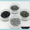 Decoraciones Salon Health Beauty450Pcs/Box 1.2Mm Micro Nail Rhinestones Zircon Mini Sharp Bottom Manicure 3D Art Decorations1 Drop Delivery