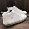 Italie Mark Mid Star Shoes High Shoes Top Fashion Golden Sneakers Luxury Classic White Do-Old Dirty Designer Man Femme Chaussure Pink-Gold Glitter