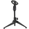 Mini bärbara bordsskivor Mikrofon Stativ Zinc Alloy Metal Tripod Mic Stativ Bracket Support Desktop Justerbar