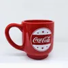 Tazas Tazas de café creativas Taza de cerveza roja de cerámica Forma de coque Taza de cola LLEGADA Café para viajes Amigos Gits