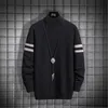 Sweater Men O-Neck Mens Pullover Striped Slim Fit Sweaters Tops Knitted 2020 New-Arrived Fashion Male Christmas Basic Clothing Y0907