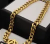 2021 three-color stainless steel Double G letter 18k gold-plated chain necklace bracelet pendant men and women party couple gift hip hop jewelry Stamp AAAA