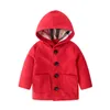 春の秋の赤ちゃん男の子の女の子ウインドブレーカーのジャケットキッズフード付きコートファッション子供ウールのoutwearの男の子のジャケットガールテニチコート1-6歳