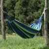 Bärbar Utomhus Trädgård Sport Hem Rese Camping Swing Canvas Stripe Hammock Tjockad Anti Rollover Chair