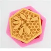 3D Bee Honeycomb Sile Soap M￶gel Ljusstak