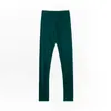 Suyasream soie femmes longues leggings solide mince pleine longueur de base plus taille anti vidé pantalon de fond 211019