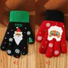 2021 CRIANￇAS LUVA DE NATAL DIVRADOR adulto dedo completo Mantenha luvas de malha quente tric￴ floco de neve Five Fingers Luvas Newyear Party Gifts Presente de Natal