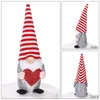 FedEx Party Favor Söt Gnome Plysch Doll Faceless Props med Hooded Home Table Gnomes Dekor till julparty favör