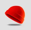 19 couleurs mode hommes femmes pêcheur bonnets acrylique tricot chapeaux couleur Pure chalutier bonnet chapeau chaud hiver chapeaux