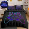 Gift for Boys Duvet Cover Set Bed Game Elements Printed Bedding 14 Size 210615