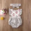 Fille Soeur Robe Body Été Pâques Lapin Floral Coton Bébé Vêtements ALL001 210610