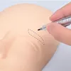 Kirurgisk hudmarkörpenna med mätning av linjal microblading positioneringsmakeupverktyg