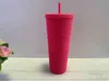 2021 ستاربكس مرصع كأس الفلاتين 710ml باربي الوردي ماتي أكواب بلاستيكية سوداء مع مصنع توريد مصنع H1102