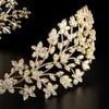 Handmade Baroque Hairband Silver Plated Crystal Women's Girl Gift Jewelry Bride Statement Hair Accessories 210707