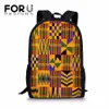 Forudesigns skolväskor för barn African Tradtional Printing Primary School Bag Barn Shoulder Bagpack Girls Satchel X0529