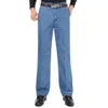 Arrivo Stretch Jeans per uomo Primavera Autunno Uomo Casual Cotone di alta qualità Regular Fit Pantaloni denim Pantaloni larghi blu scuro 210716