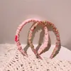 2 pcs novo coreano doce menina princesa moda acessórios de cabelo crianças frescas frescas de cereja xadrez tecido floral hairband